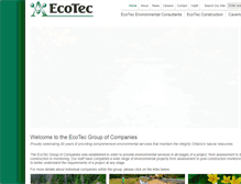 Tablet Screenshot of ecotecenvironmental.com
